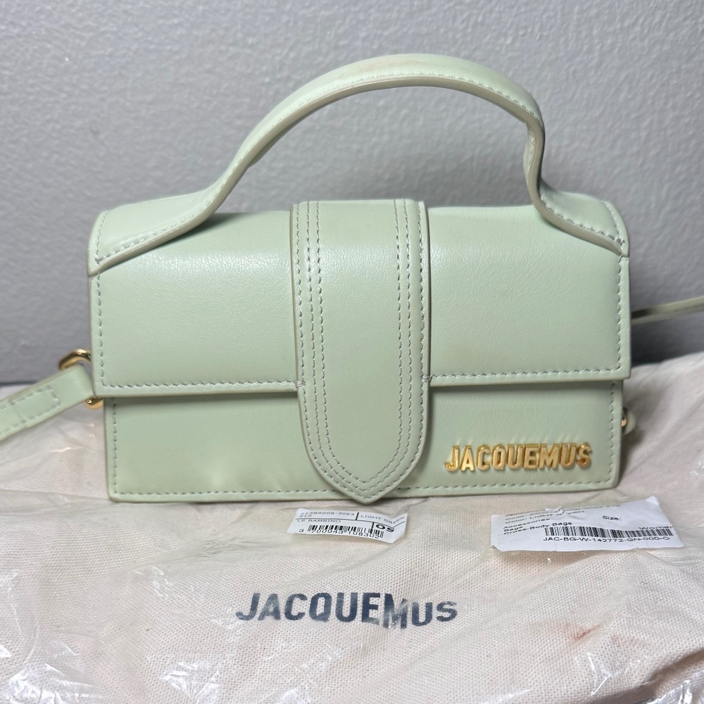 Jacquemus Green Le Papier 'Le Bambino' Clutch
